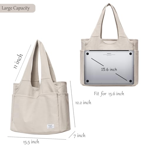 Image of KYALOU Utility Large Tote Bag, Women Casual Shoulder Bags for Work School Gym Beach Travel Shopping Grocery | Utility