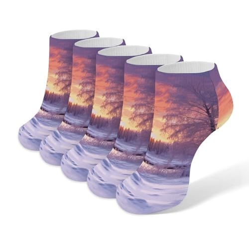 SMAZDFXX Calcetines de invierno para hombre y mujer, 5 pares, de algodón suave y transpirable, para uso diario.