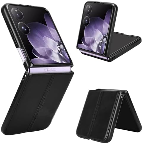 Capas de telefone compatíveis com Xiaomi Mix Flip 2, couro PU ret...