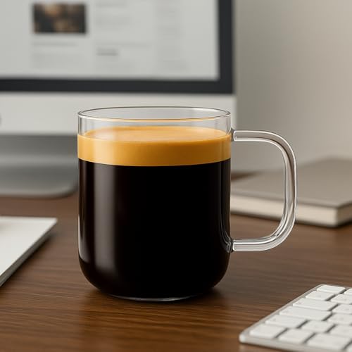 Aquach 16oz Glass Coffee Mugs Set of 2, Large Clear Borosilicate Cups by Aquach - Used condition - Image 4