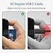 Poyiccot USB C Extension Cable 1ft, USB C Right Angle Extension Cable Short, PD 3.1 90 Degree Type C Extender Cord with 3A Fast Charing for Laptop PC Mobile Phone
