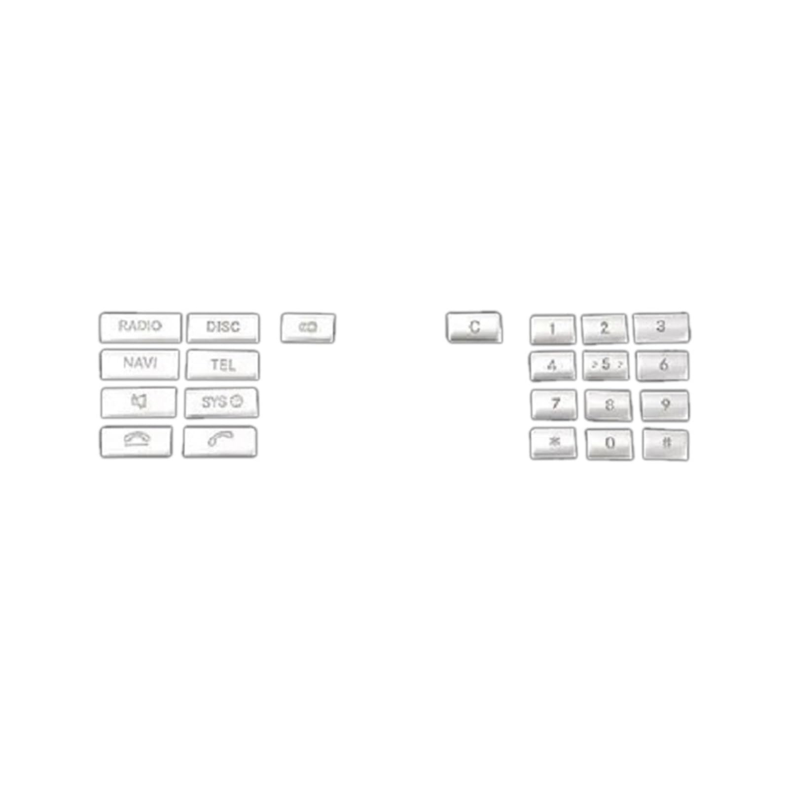 Repair Patch Compatible with Benz E Class W212 2010 2011 Car Center Console CD Multimedia Button Frame Cover Sticker Silver
