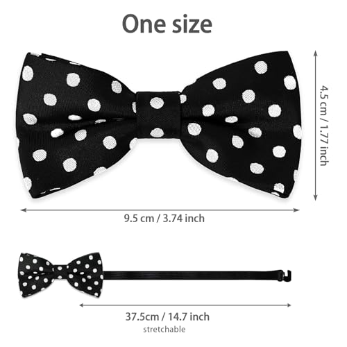 SYAYA Men's Bow Tie, Polka Dot Pre-Tied Bowtie for Boy Clip-On Formal Tuxedo or Weddings & Easter Day Dinner Parties M-B-T12