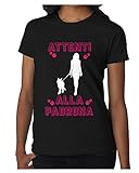 bubbleshirt tshirt attenti alla padrona - cane - idea regalo - in cotone by