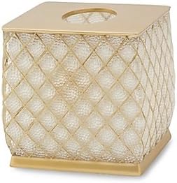 Tissue Box Crafted From Resin With Faux Crystal Interior