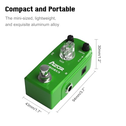 Azor Chorus Pedal für E-Gitarre und Bass im kompakten Design