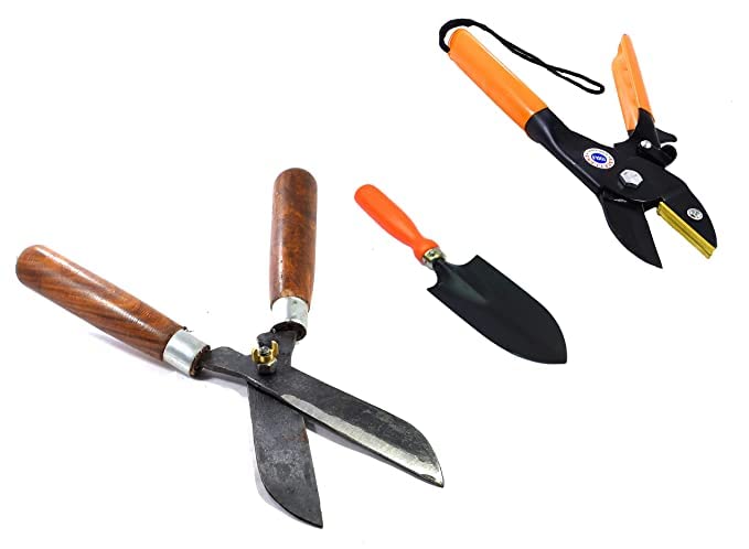 A to Z Hub Pack of 3 Hedge Shear, Trowel Digging Tool and Double Cut Roll, Heavy Dute Garden Grass Cutter with Wooden Handle,Hedge Shear,Lawn Cutter,Garden Pruner,Kassi,Tree Cutter,Gardening tool (B0B9ST1G33) Amazon Price History, Amazon Price Tracker