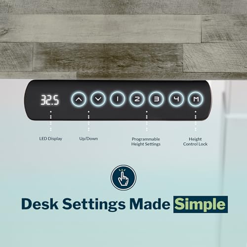 Image of Vari ComfortEdge 80x60 L-Shape Electric Standing Desk - Height Adjustable Sit-Stand VariDesk for Corner Office with Reversible Left /Right Design + Driftwood /Slate Legs (Ships in 3 Boxes)