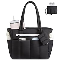 LOVEVOOK Shopper Tasche Damen Handtasche Groß, Leicht Arbeitstasche Puffer Tote Bag mit Vielen Fächern, 15,6 Zoll Laptoptasche Schultasche Lehrertasche, Schultertasche für Arbeit Büro Uni Reise