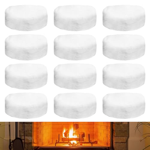 Ceramic Wool for Bioethanol: PRITOK 12 Pieces Ceramic Sponge Fireplace, Ceramic Wool Table Fireplace Burner Material with High Heat Resistance for Ethanol Fireplaces and Gel Burners Indoor