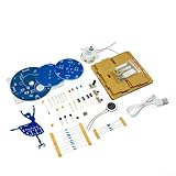 Kit electrónico de bricolaje para bailarina, placa de circuito, práctica de soldadura con caja de música giratoria para principiantes y aficionados