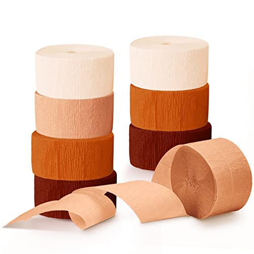 NICROHOME Lot de 8 rouleaux de papier crépon pour décoration de fête de mariage, mariage...