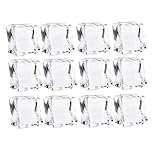 VALICLUD 48 piezas Cubitos de Hielo Simulados Acrílicos Transparentes Reutilizables Decoración para Bar Hogar Fotografía