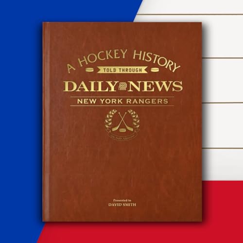 Signature gifts New York Hockey Personalized Newspaper History Book, A3 Large Deluxe Hardcover - Rangers NHL Fan - Keepsake Gift - Name Gold Embossed (NY Rangers)