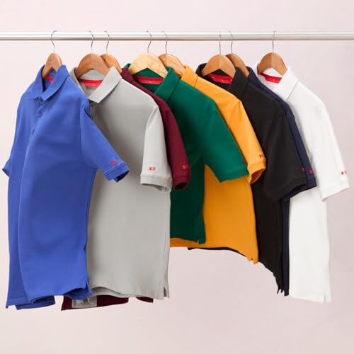 Image of LUDIC Core Polo T-Shirt, Dailymove Collection | Regular Fit | Stand-up Collars | 100% Organic Cotton, 240 GSM | Lightweight & Comfortable |Everyday Essential | Polo T-Shirt for Men