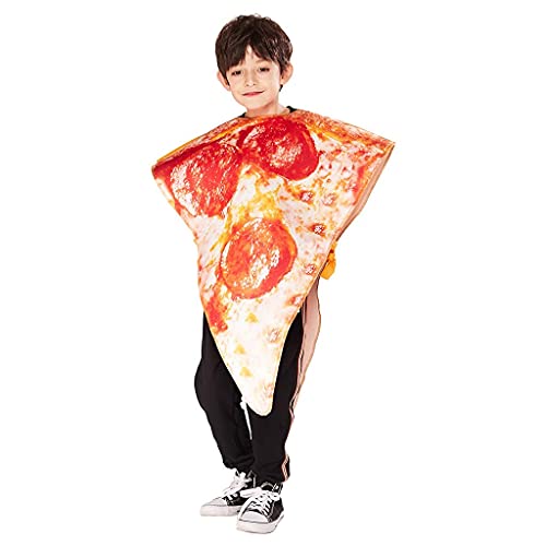 Reneecho Kid's Pizza Slice Halloween Costume Teen Boy Funny Onesie, One Size #TOP1