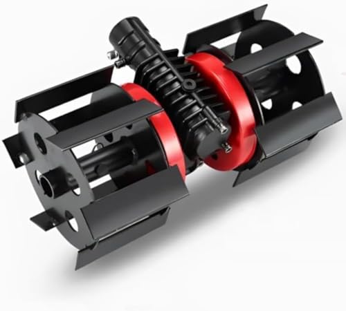 Bivoyud 土起こし・除草用多機能ホイール 雑草除去と土壌ほぐしが2イン1 小型 軽量 高効率 除草 使いやすい 丈夫で耐久性があり ガーデンロータリー耕うん機 除草ホイール 庭園 芝刈り機 雑草対策 (14CM除草ホイール(アルミチューブ28×9))