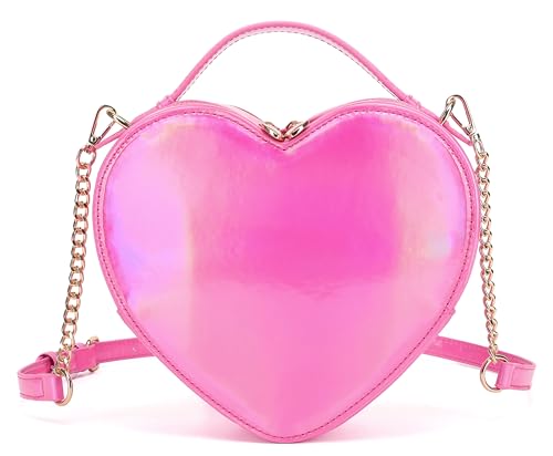 lola mae Heart Shape Satchel Crossbody Purse for women Zip Around...
