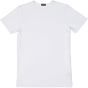 【値下げ】【434円】 HIROKO KOSHINO メンズ ストレッチリブ 半袖丸首シャツ