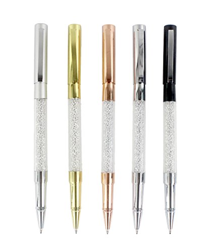 Gullor 5PCS Bolígrafos Gel con Cristales, Tinta Negra miniatura 3