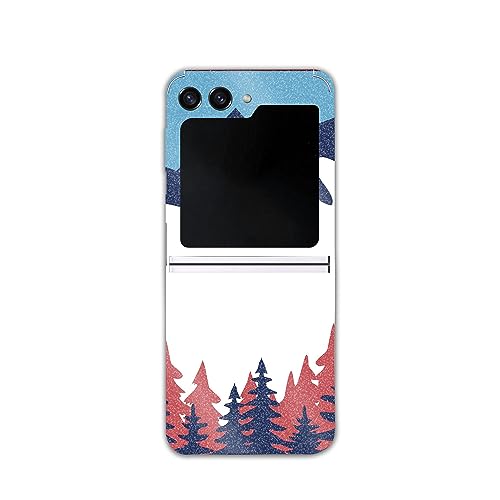 Image of MightySkins Glossy Glitter Skin Compatible with Samsung Galaxy Z Flip 5 Full Wrap - Winter Scape | Protective, Durable High-Gloss Glitter Finish | Easy to Apply & Change Styles | Made in The USA