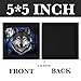 Wolf And Full Moon Wooden Box Sign Decor Desk Sign, Western Life, Western Wolf, Wolves, Wolf In The Dark Night, Full Moon Wolf Decor Desk Decoration Signs for Home Office Kids Room Bathroom Shelf