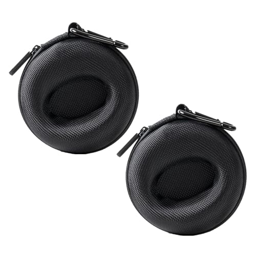 Hungpure Travel Watch Case 2pcs Watch Gift Box with Cleaning Cloth and Portable Buckle for Mens and Womens, Smart Watches Bag (2, Black)