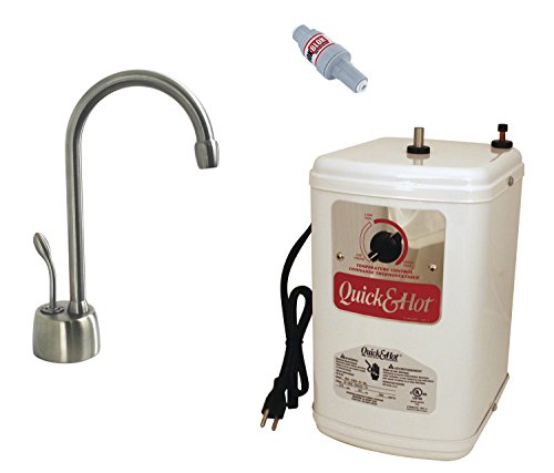 Best Cyber Deals 🔥 Westbrass D271H-20 Velosah 9 1-Handle Dispenser Faucet with Thermostatic Hot Water Tank, Stainless Steel