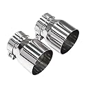Id60mm Auspuffrohr-Schalldämpfer, 2-teiliges Set, kompatibel for BMW F22 F23 M235i M240i F20 F21 M135i M140i F30 F31 M335i M340i F32 F33 F36