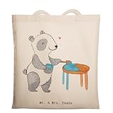 Mr. & Mrs. Panda Tasche Panda Möbel restaurieren - Geschenk, Antike, Beutel, Restaurator, Laptoptasche, Handwerk, Umhängetasche, Shopping, Baumwolltasche