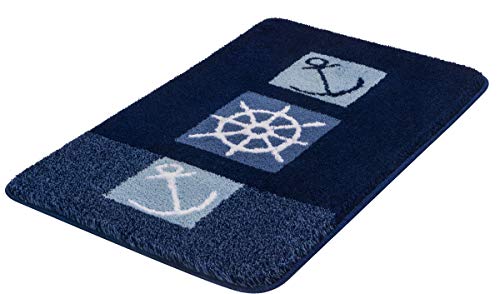 Preisvergleich Produktbild Meusch Badteppich Sealevel, Dunkelblau 70x120 cm blau