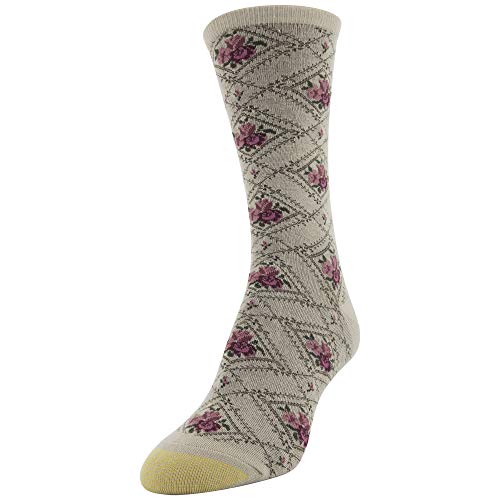 Image of GOLDTOE Women's Floral Dress Crew Socks, 3 Pairs