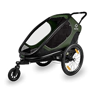Hamax Outback One Child Bike Trailer: Green/Black