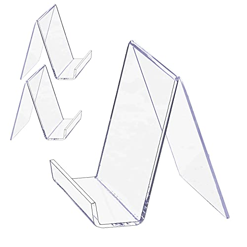 Acrylic Stand,4.5*5.9in Book Display Stand,3pcs Clear Acrylic Display Stands Used to comic book display and Magazine Display, picture stands for display,purse display stand