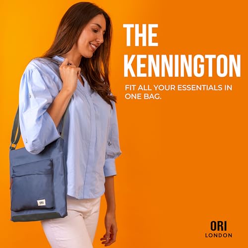 ORI LONDON Medium Nylon Crossbody Bags for Women & Men - Small Crossbody Bag w/Chunky Zippers - The Kennington3