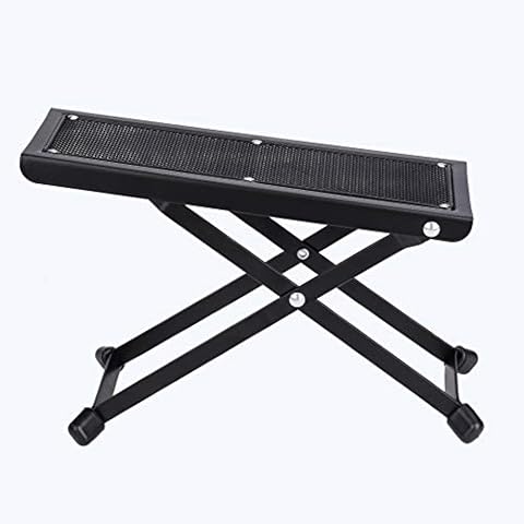 Reposapiés Guitarra Banquillo Plegable 6 Alturas Ajustables Cover