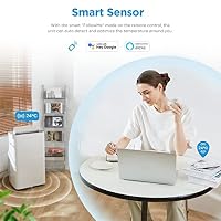 Midea Mobiles Klimagerät Silent Cool 26 Pro WF, 3-in-1 Klimaanlage mit Abluftschlauch, Kühlen&Entfeuchten&Ventilieren, 9000 BTU, 2.6kW, für Räume ca. 80m³(32㎡), EEK A – Ansicht 3