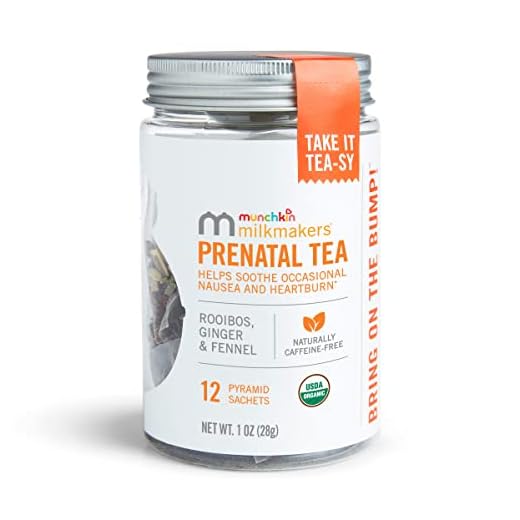 Milkmakers Organic Prenatal Tea for Morning Sickness & Nausea Relief, With Ginger & Red Raspberry Leaf, 12 Count