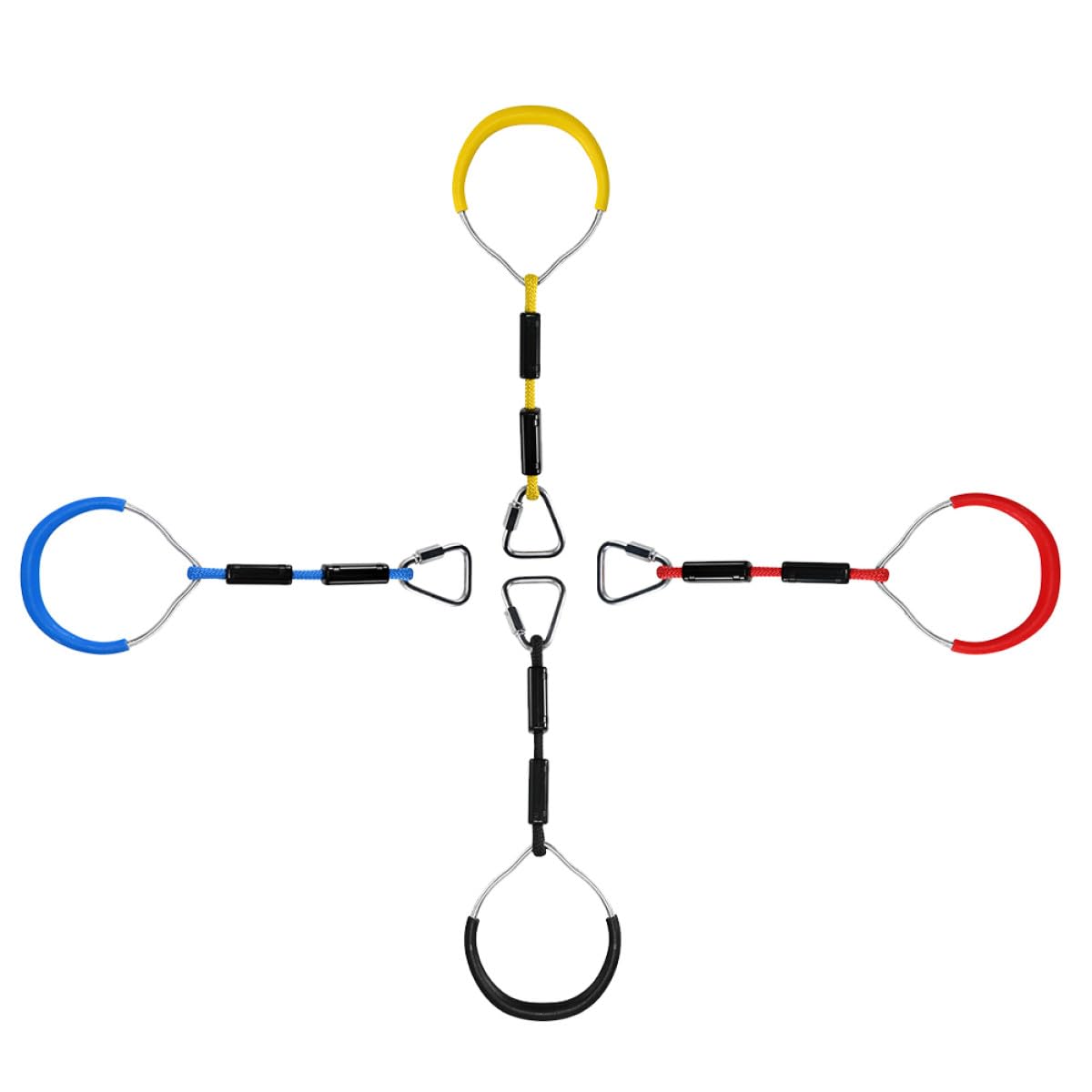 Ciieeo Set 2 Pezzi Anelli da Ginnastica per in Plastica Gialla Anello da Arrampicata per Giochi All’Aperto Anelli Fitness per Parco Giochi e Altalene Attrezzatura Sportiva per