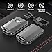 QfungYe Mazda Key Fob Cover with Keychain, No Screws Required, Compatible with 2019-2025 Mazda 3, 3 Hatchback, 2020-2024 CX-5, CX-30, CX-9 (Frosted Matte Gray)