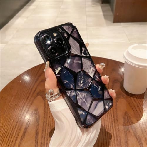 Coque iPhone 16 Pro Max silicone marbre noir anti-rayure chic