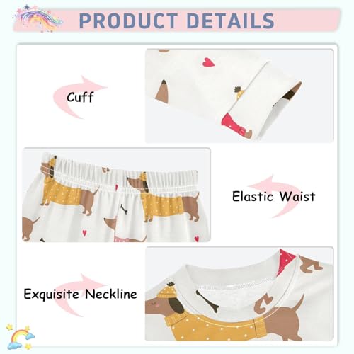 Dog Paw Prints Bones Cotton Pajamas 2 Piece Pj Holiday Pajamas for 18 Months4