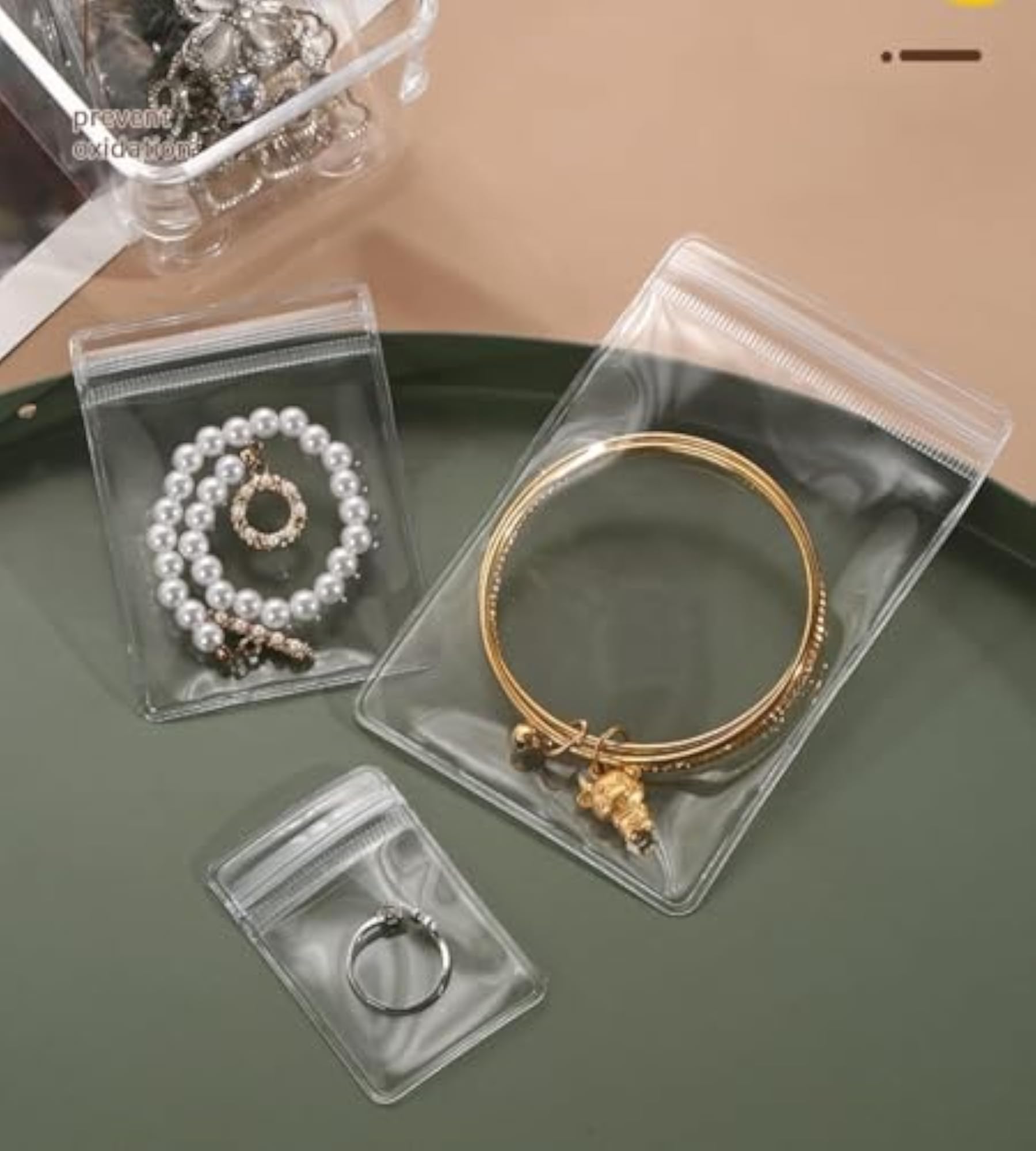 3 Mix Size Clear Zip Lock Jewelry Storage Pouches, Portable