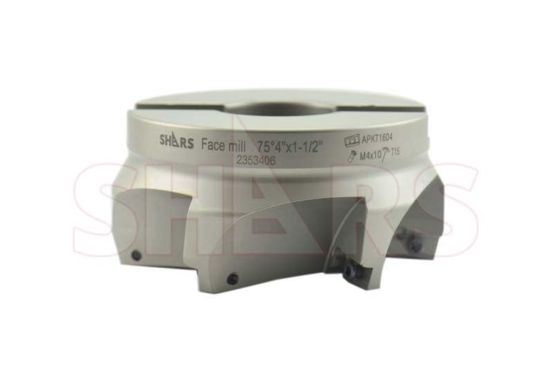 Shars 4" 75 Degree Face Mill [APKT 1604 Insert] NEW 404-2603W S[