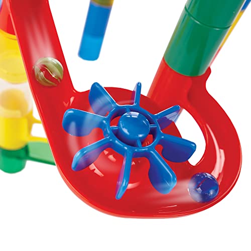 MindWare Marble Run and Add-on Set - 120+ Piece Building Set for Kids Plus Over 20 Marbles - Thumbnail 4