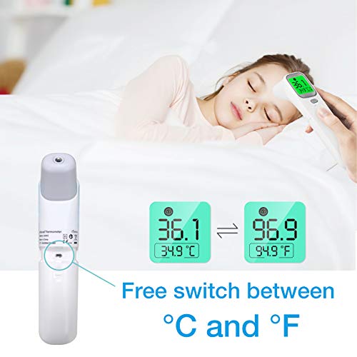 Wellue Touchless Baby Thermometer, Infrared Forehead And Ear Thermometer, Medical Temporal Thermometer For Adults, Kids, Babies, Large Lcd Screen, Memory Recall And Fever Alarm #TOP4