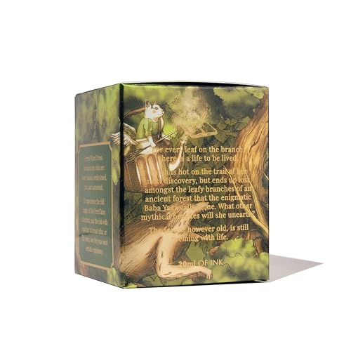 Ferris Wheel Press, Fountain Pen Ink, FerriTales Collection, Olive green with rose gold shimmer, 20ml