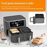 Silicone Waffle Mold,2-Cavity Silicone Baking Tray | Bread Tin Air Fryer Accessories for Home Cooking Brunch Snack Family Meal Holiday Celebration Weekend Party - Image 7