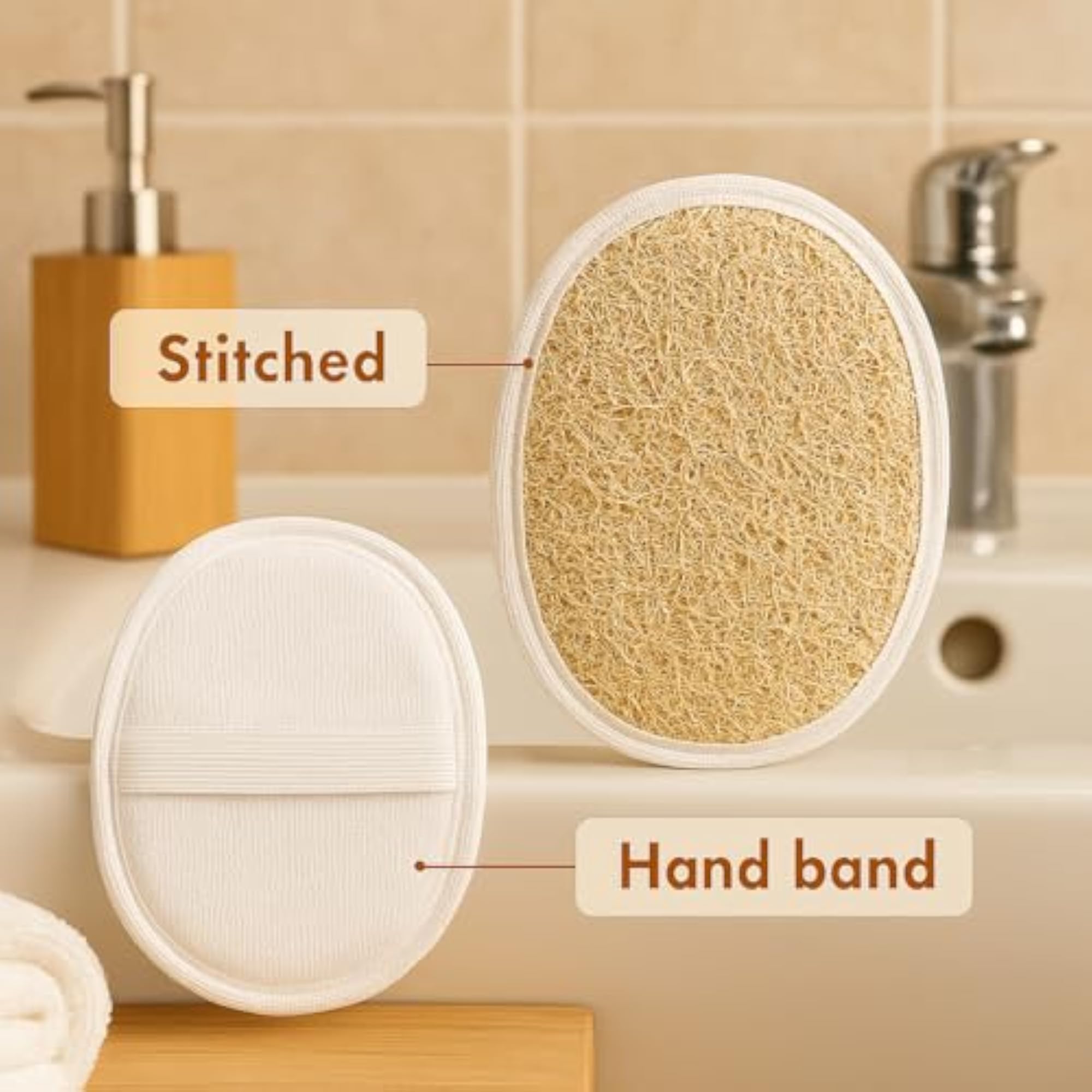Premium Natural Organic Sun Dried Bath Loofah, Unisex