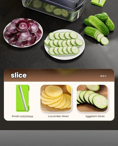 Cortadora multifuncional de vegetales con contenedor miniatura 6